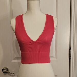 ⭐ 3 for $18 ⭐ Nikibiki  Hot Pink Ribbed Tank size Small